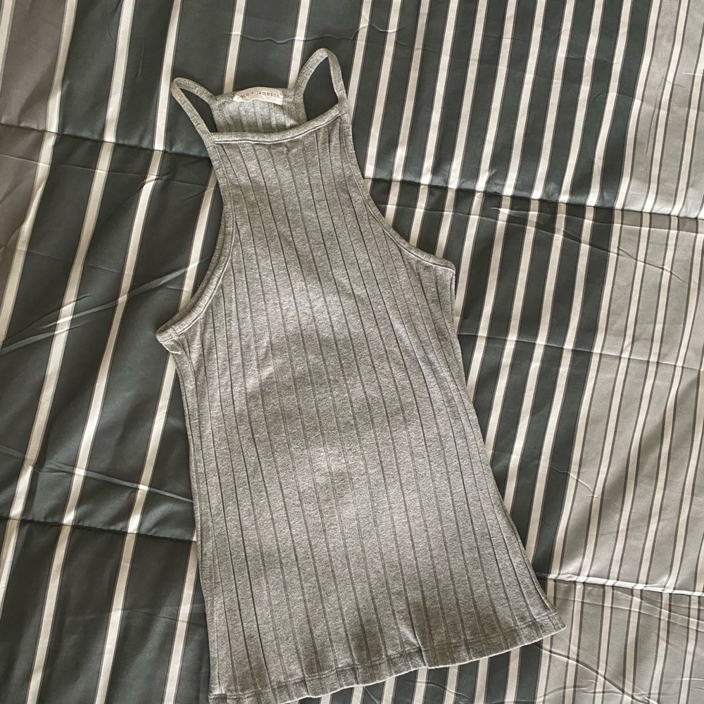 Grey Ribbed Tank - Picture 2 of 7